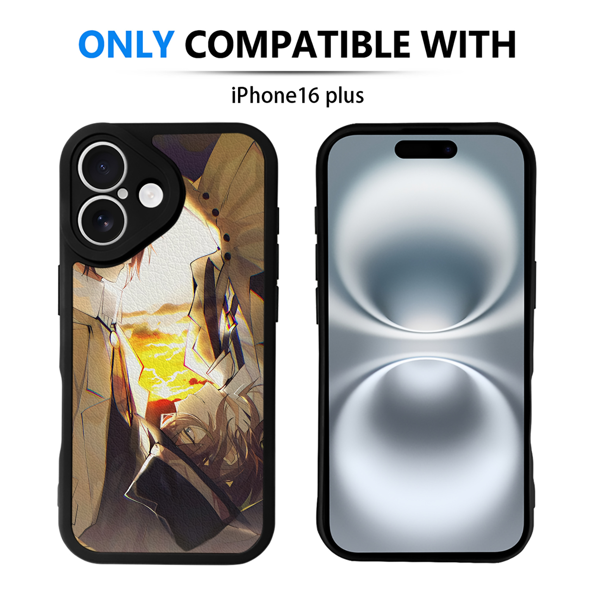 （画像用） 文豪ストレイドッグス Bungo Stray Dogs 【iPhone 16シリーズ対応】シリコンスマホケース（レザー調） 材質：シリコン